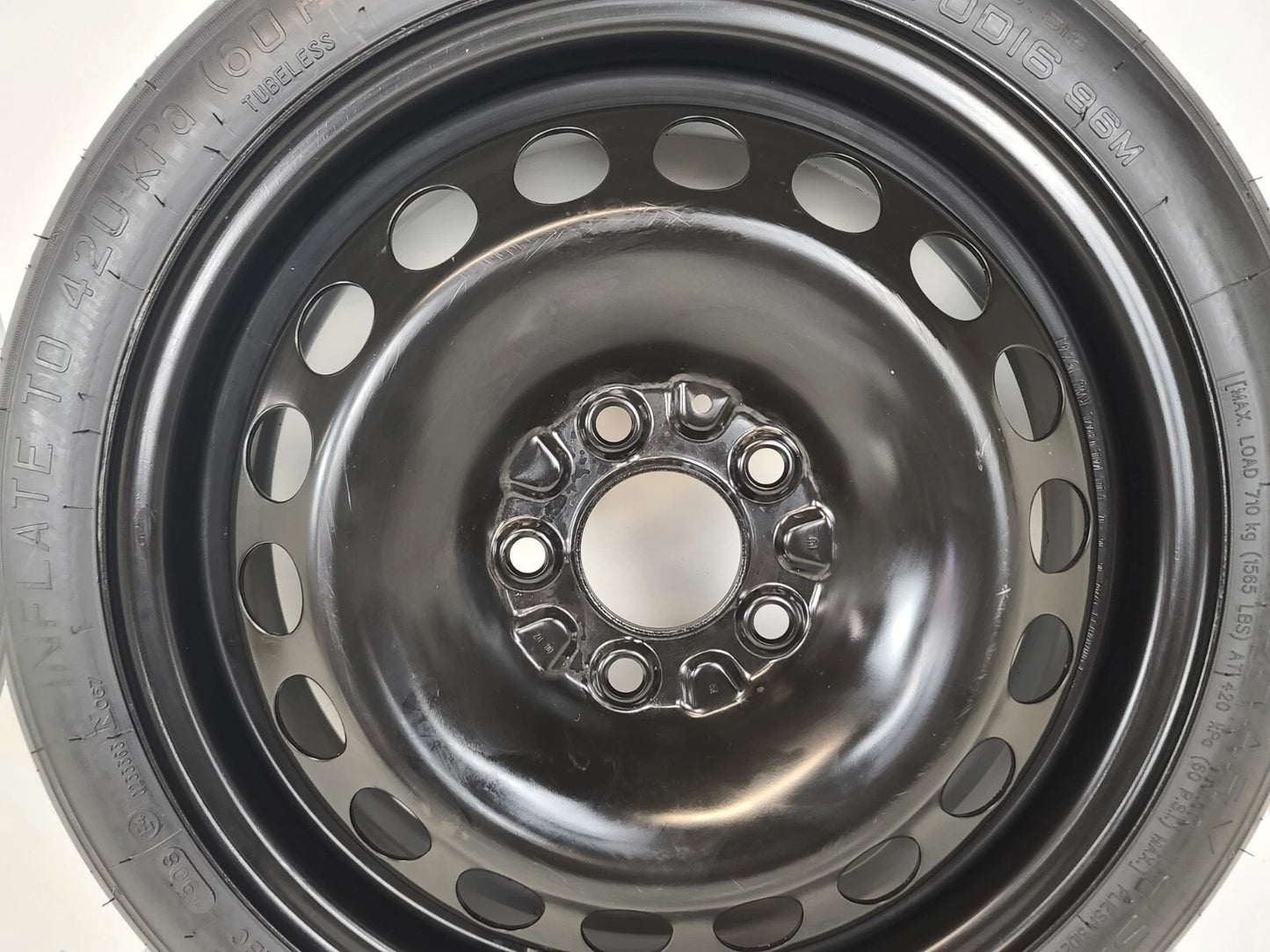 2004-2012 CHEVROLET MALIBU SPARE TIRE DONUT W/JACK TOOLS KIT OEM T125/70D16