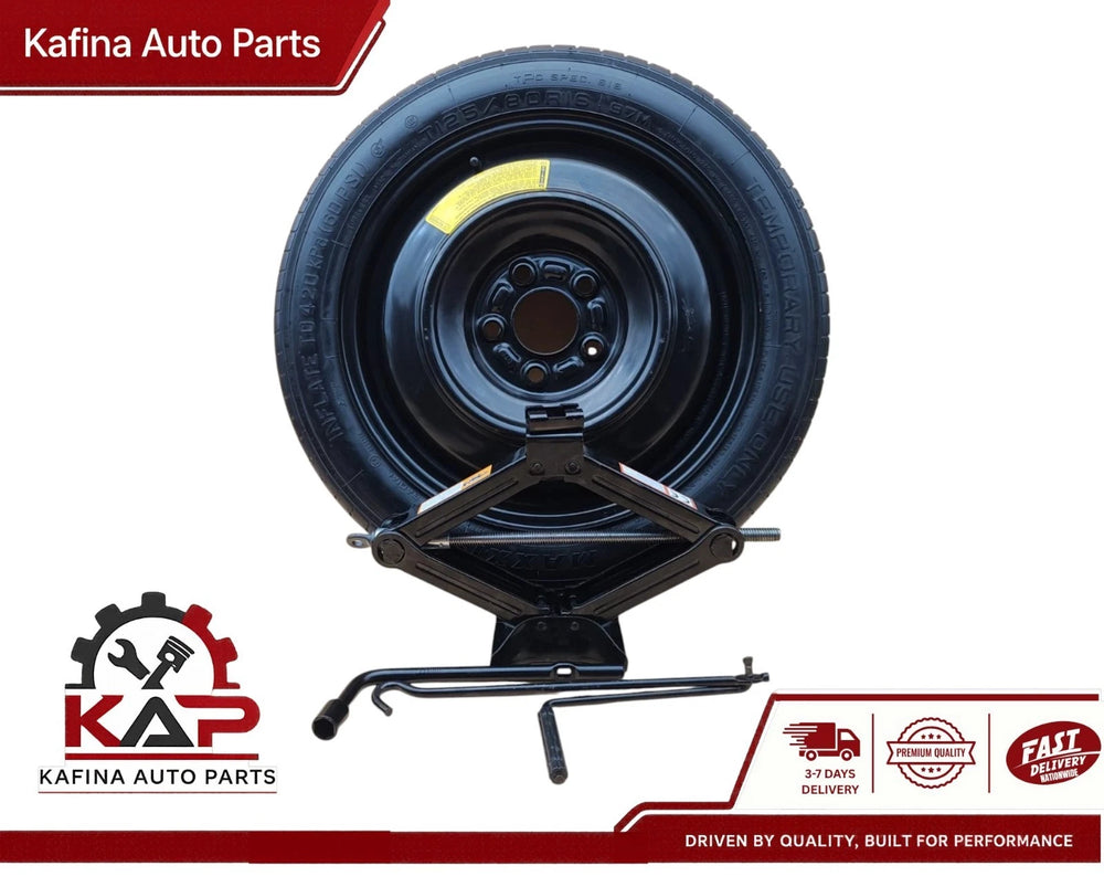 SPARE TIRE W/JACK KIT 16'' FITS: 2014-2021 MAZDA 6 COMPACT DONUT (NEW TIRE)