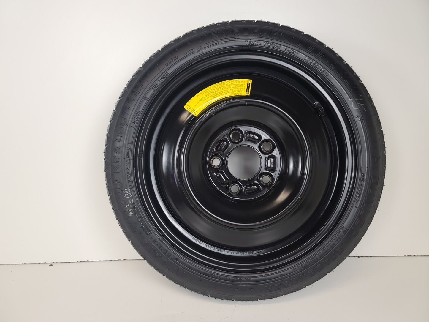 SPARE TIRE W/JACK KIT 16" FITS 2016 MAZDA3 COMPACT DONUT