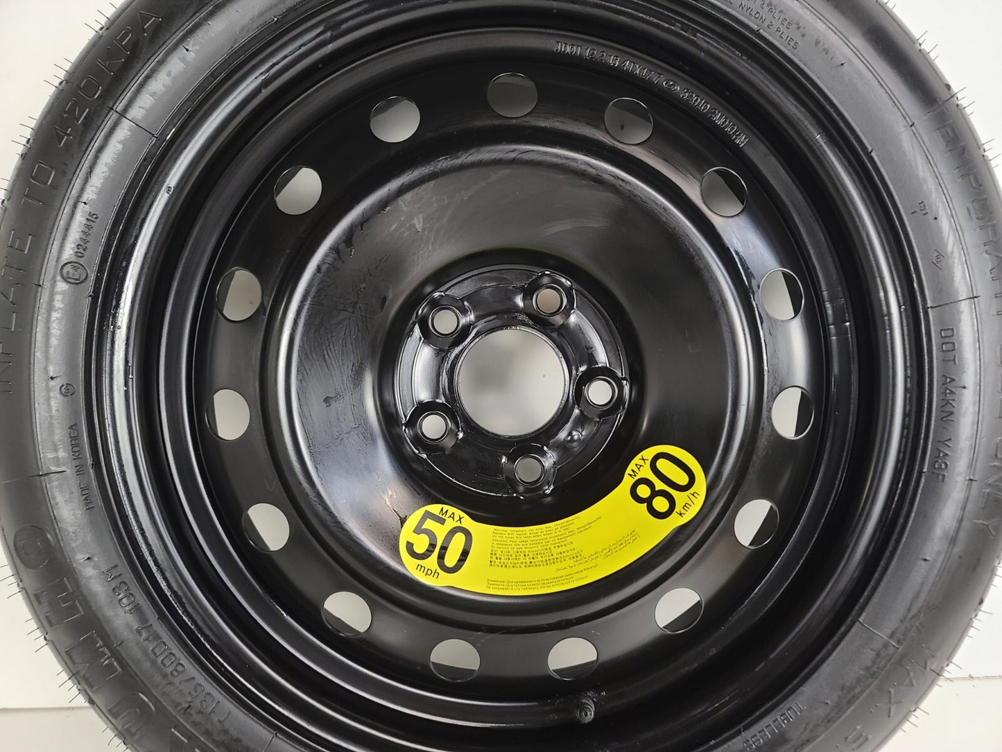 SPARE TIRE 17" FITS 2025 KIA SPORTAGE OEM GENUINE DONUT .