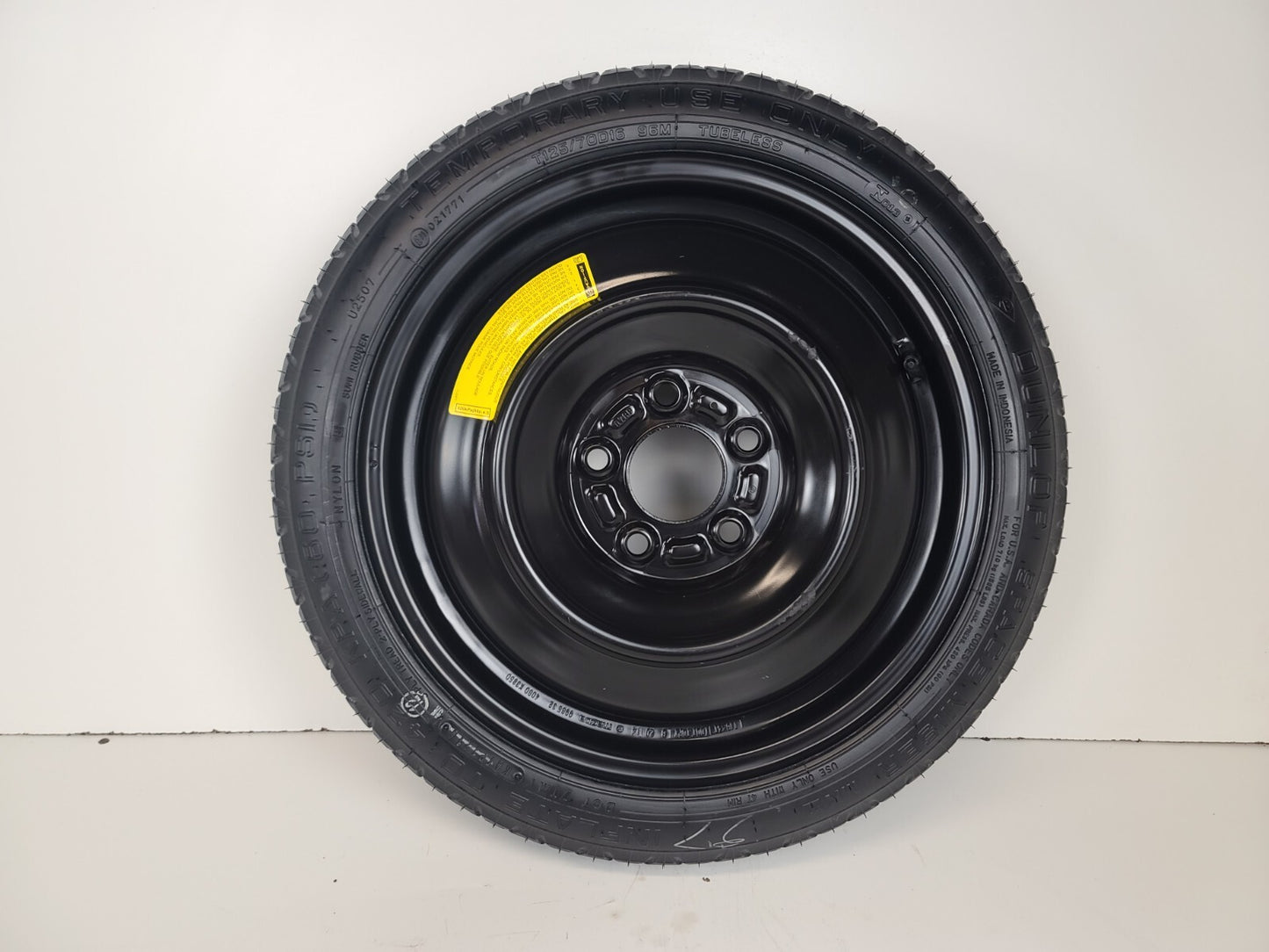 SPARE TIRE W/JACK KIT 16" FITS 2014-2018 MAZDA3 COMPACT DONUT .