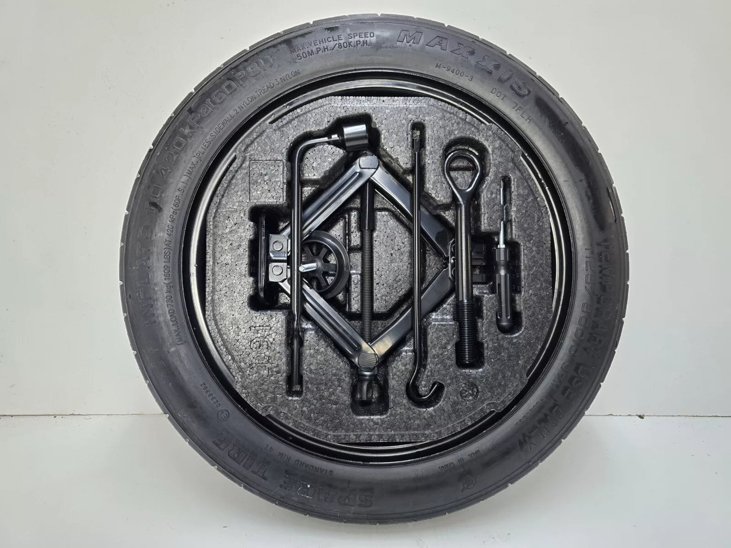 SPARE TIRE W/JACK KIT 16" FITS 2011 KIA OPTIMA DONUT .