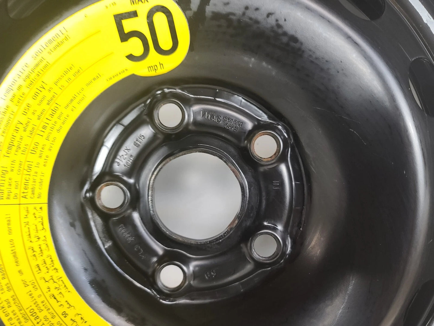 Spare Tire  16" Fits 2012-2023 Volkswagen Jetta Compact Donut..,