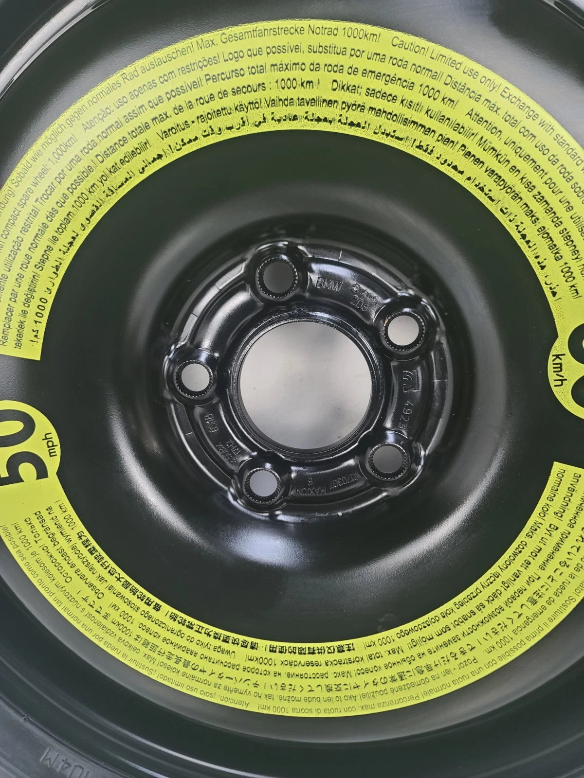 SPARE TIRE W/JACK KIT 17" FITS 2013-2016 MINI COOPER PACEMAN COMPACT DONUT