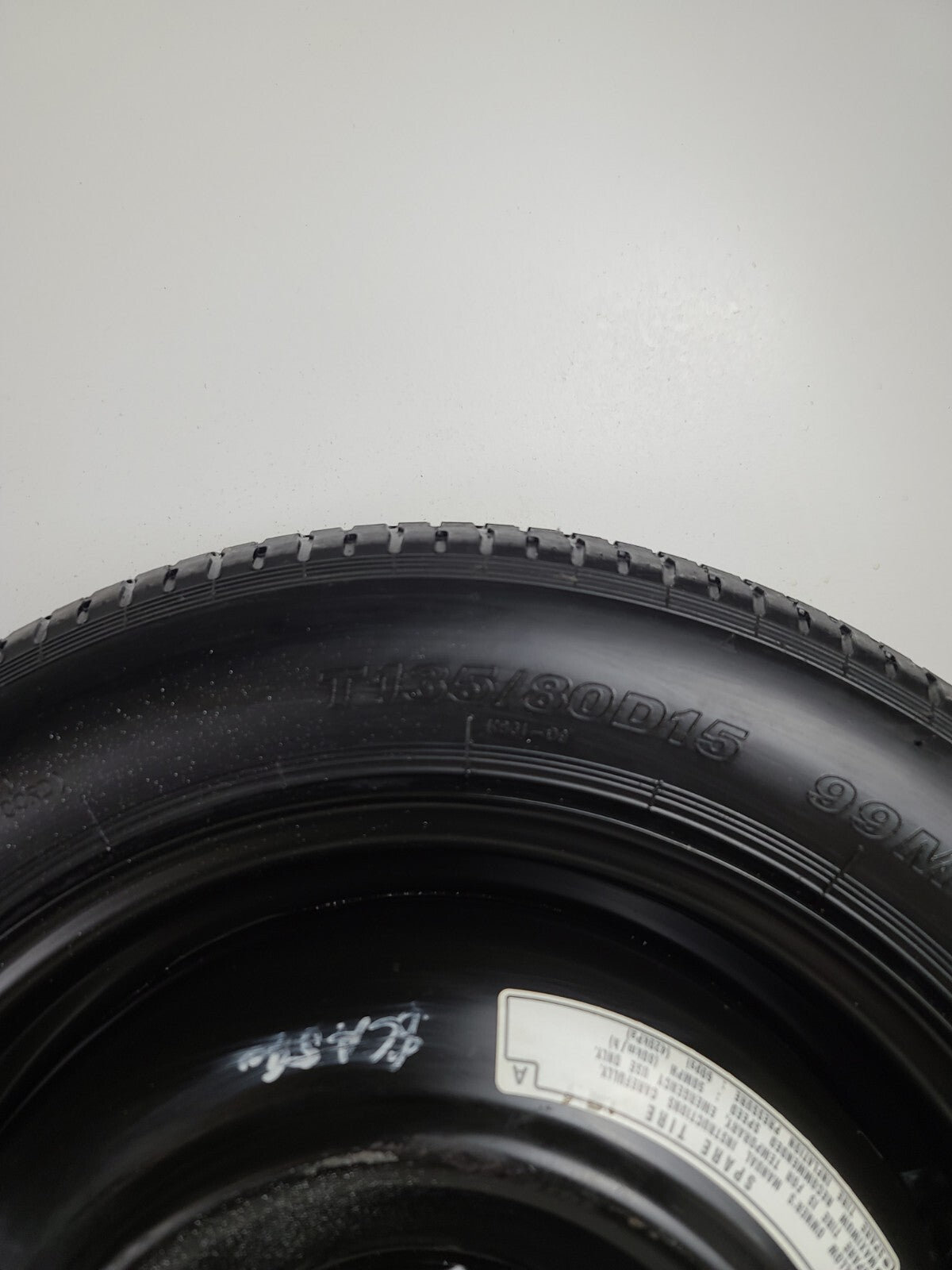 SPARE TIRE W/JACK KIT 15" FITS 2014 HONDA CIVIC COMPACT DONUT