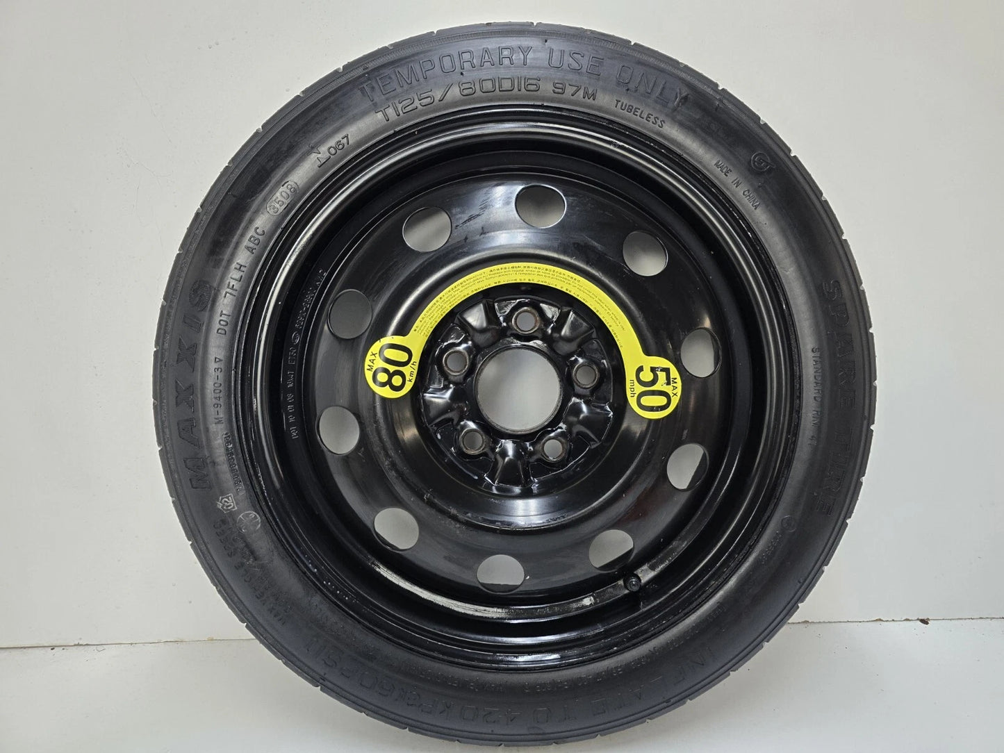 SPARE TIRE W/JACK KIT 16" FITS 2011 KIA OPTIMA DONUT .