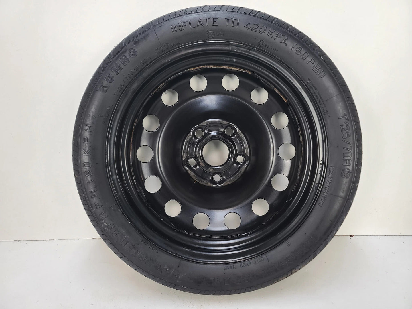 Spare Tire W/Jack Kit 16" Fits 2014-2019 Volkswagen Golf Genuine Donut