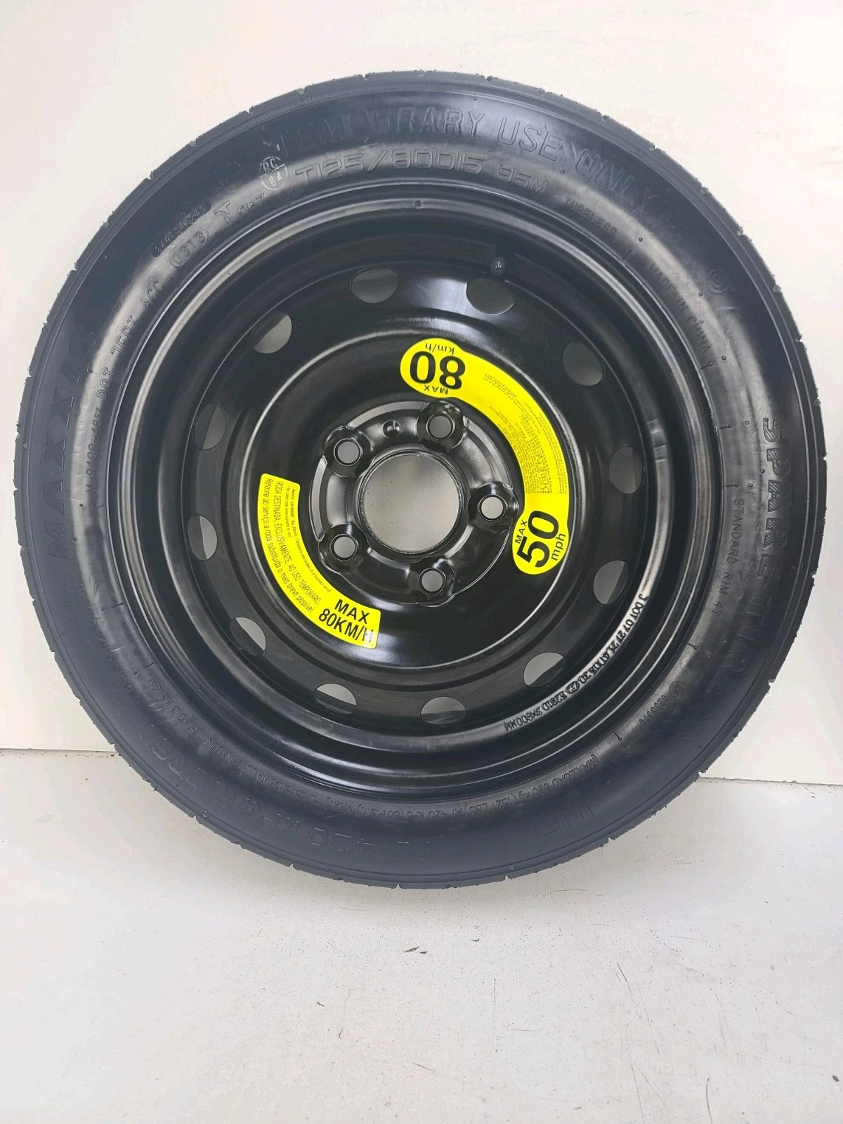 SPARE TIRE 15" W/JACK KIT FITS 2019-2024 HYUNDAI ELANTRA COMPACT DONUT