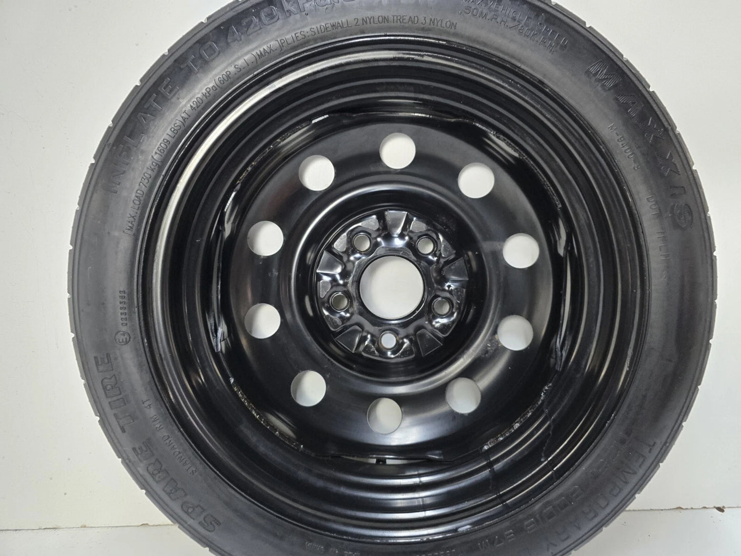 SPARE TIRE W/JACK KIT 16" FITS 2011 KIA OPTIMA DONUT .