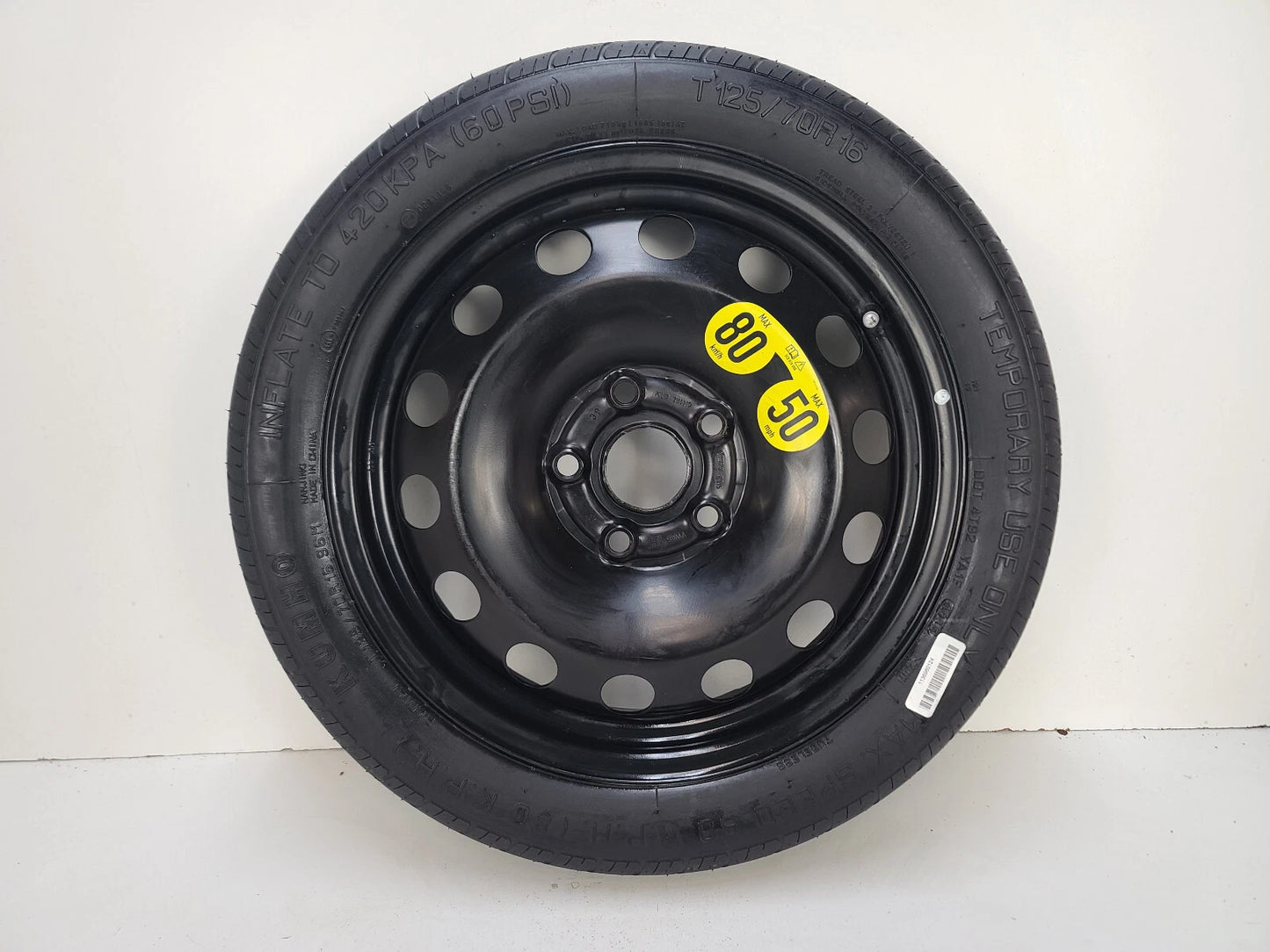 Spare Tire W/Jack Kit 16" Fits 2014-2019 Volkswagen Golf Genuine Donut