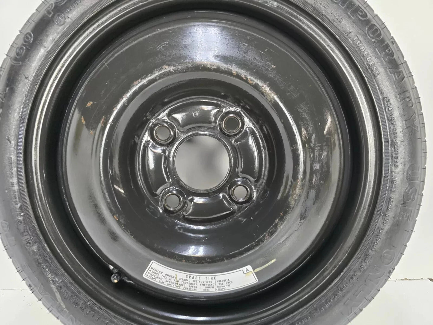 Spare Tire 15" Fits 1992-2002 (4Lugs) Honda Accord Compact Donut