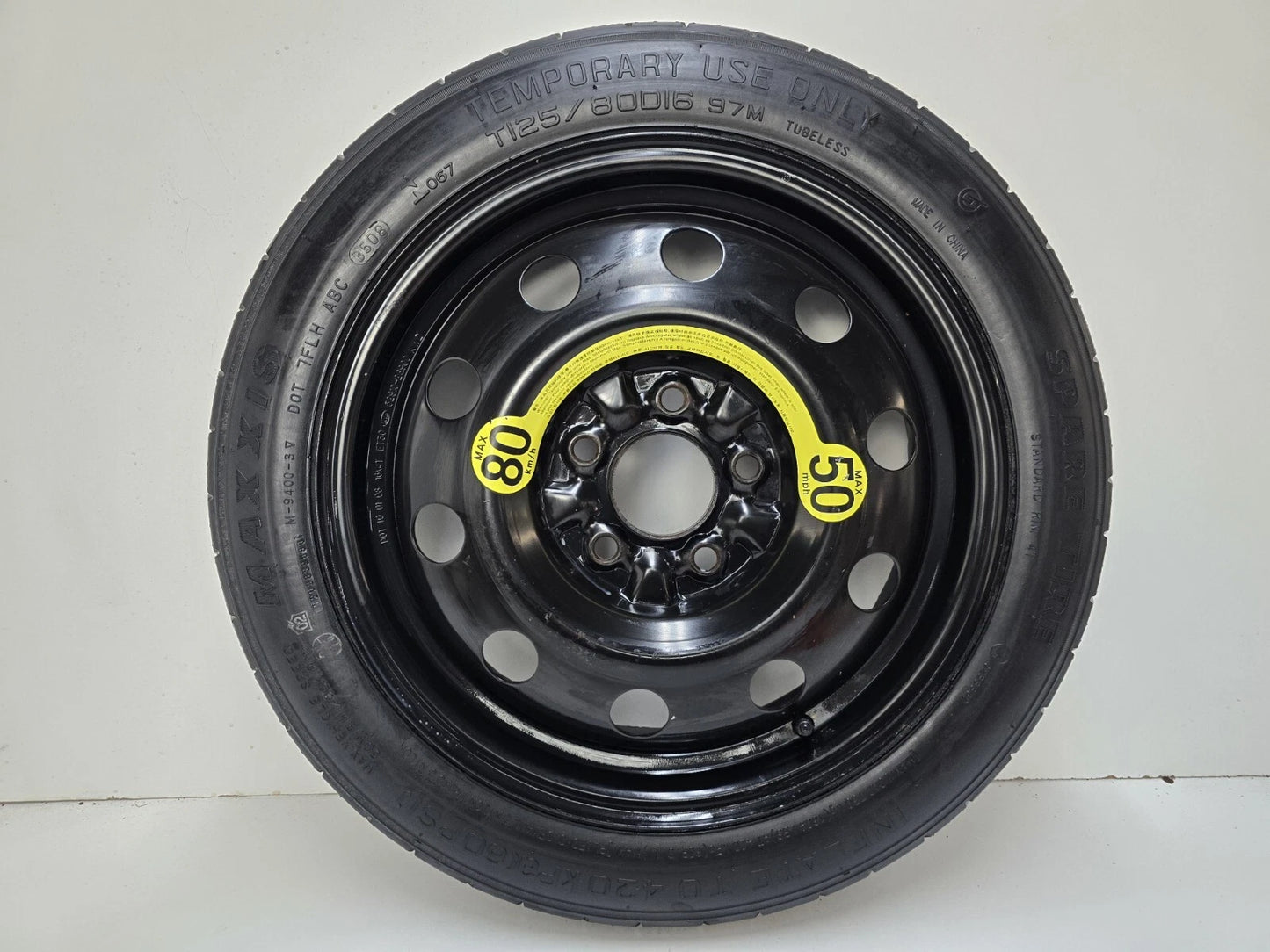 SPARE TIRE W/JACK KIT 16" FITS 2011 KIA OPTIMA DONUT .
