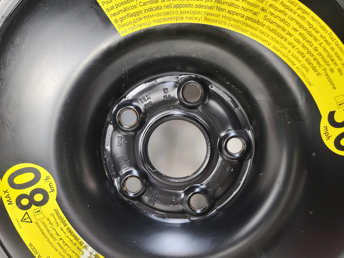 Spare Tire W/Jack Kit 18" Fits 2015-2023 Volkswagen Golf GTI