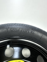 SPARE TIRE W/JACK KIT 16" FITS 2014-2019 VOLKSWAGEN GOLF COMPACT DONUT .