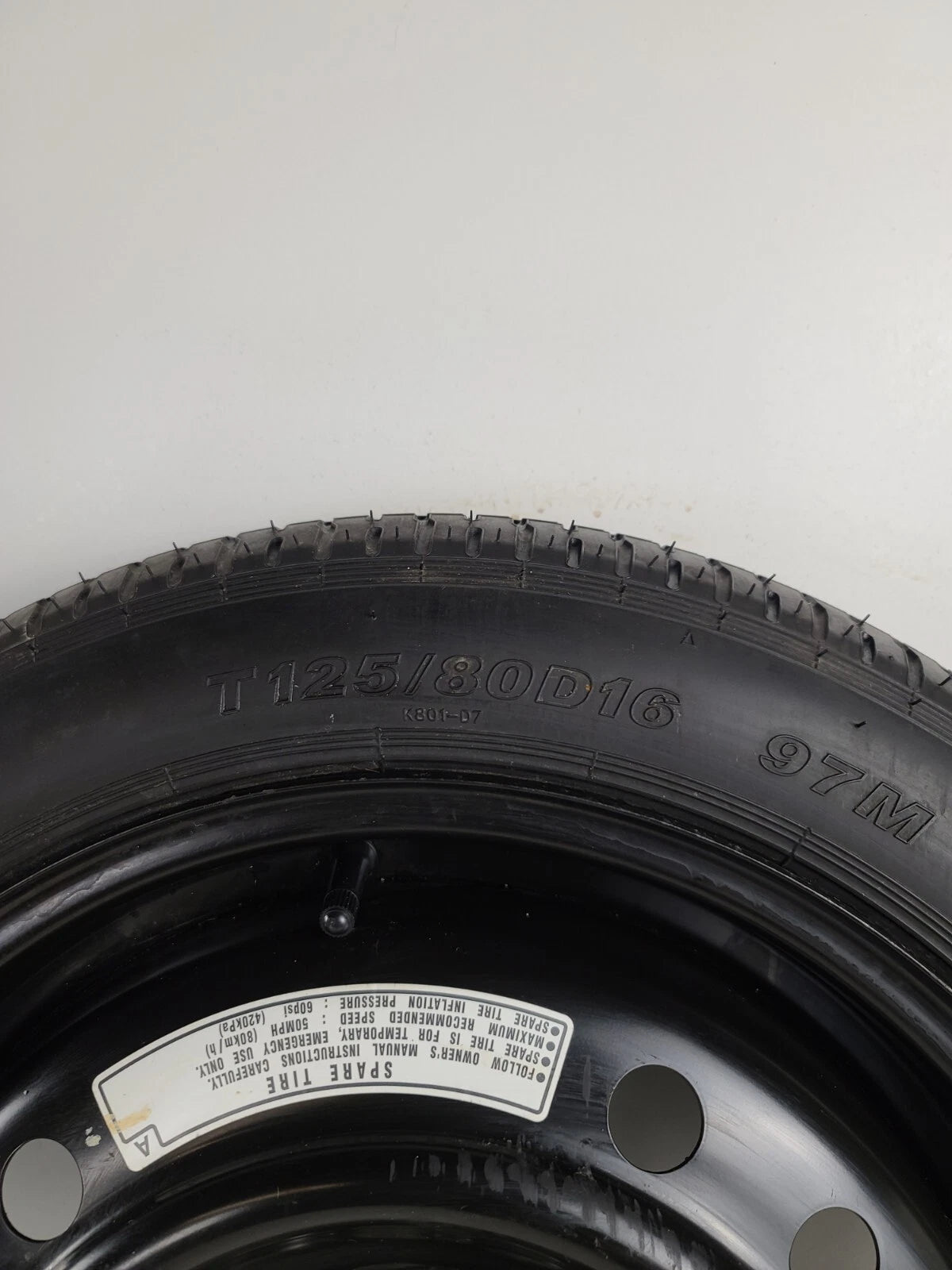 Spare Tire 16’’ W/Jack Kits Fits: 2013-2020 Honda Accord