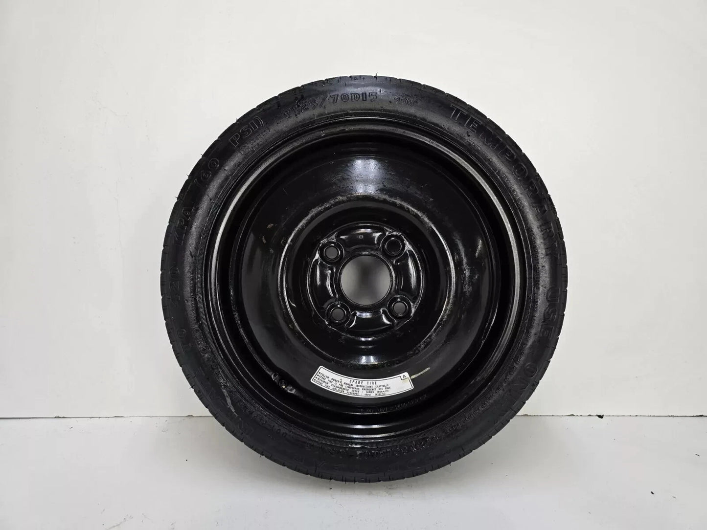 Spare Tire 15" Fits 1992-2002 (4Lugs) Honda Accord Compact Donut