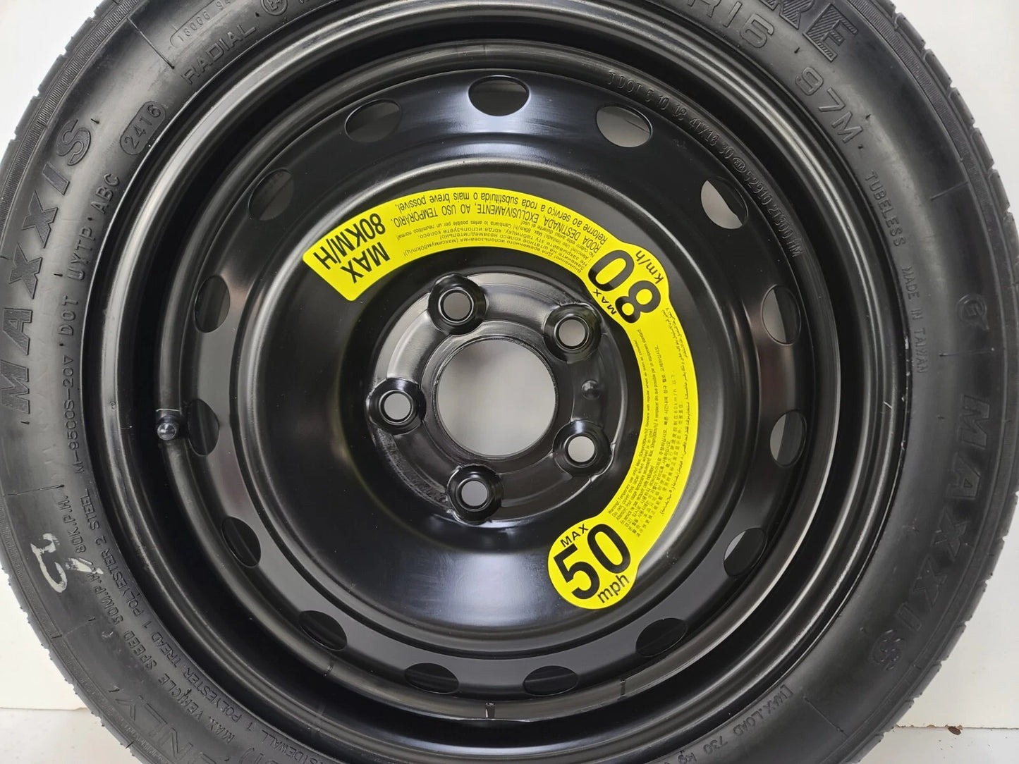 SPARE TIRE W/JACK KIT 16" FITS 2017 KIA OPTIMA