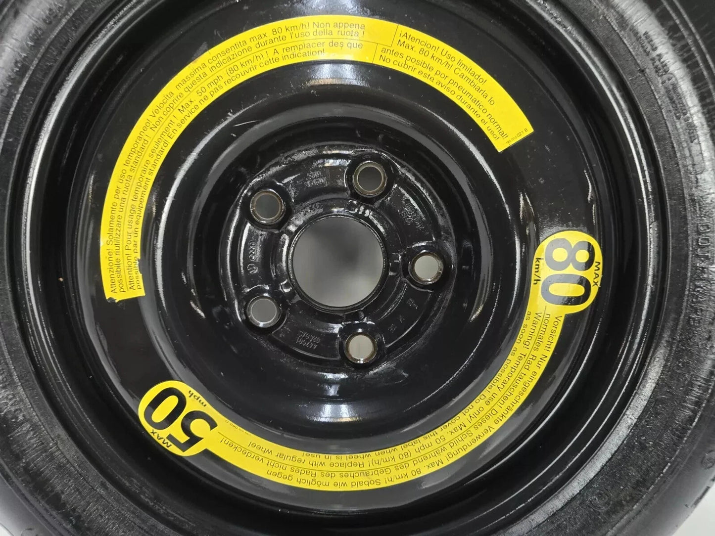 Spare Tire 15" Fits 1996-2001 Audi A4 Compact Donut.