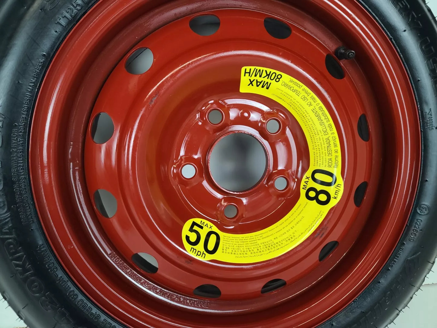 Spare Tire W/Jack Kit 15" Fits : 2007-2019 Hyundai Elantra Compact Donut