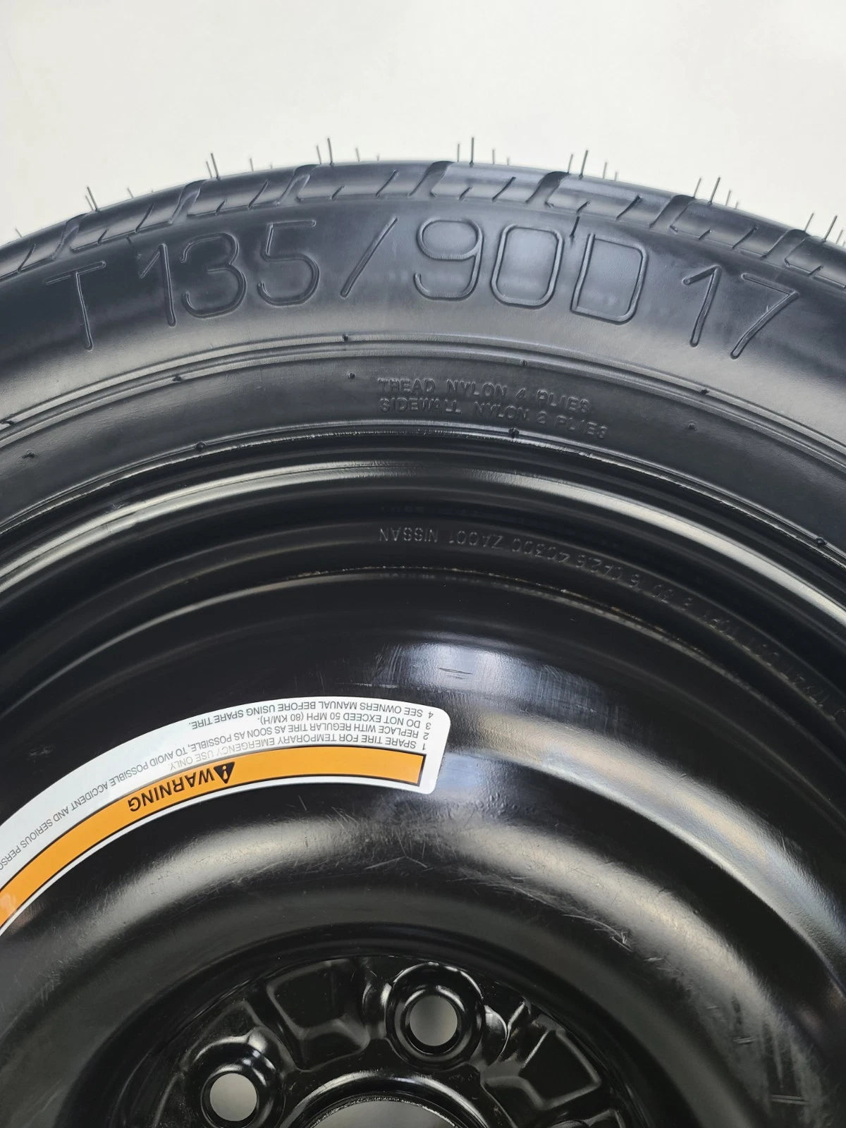 Spare Tire 17'' Fits 2024-2025 NISSAN Kicks Compact Donut