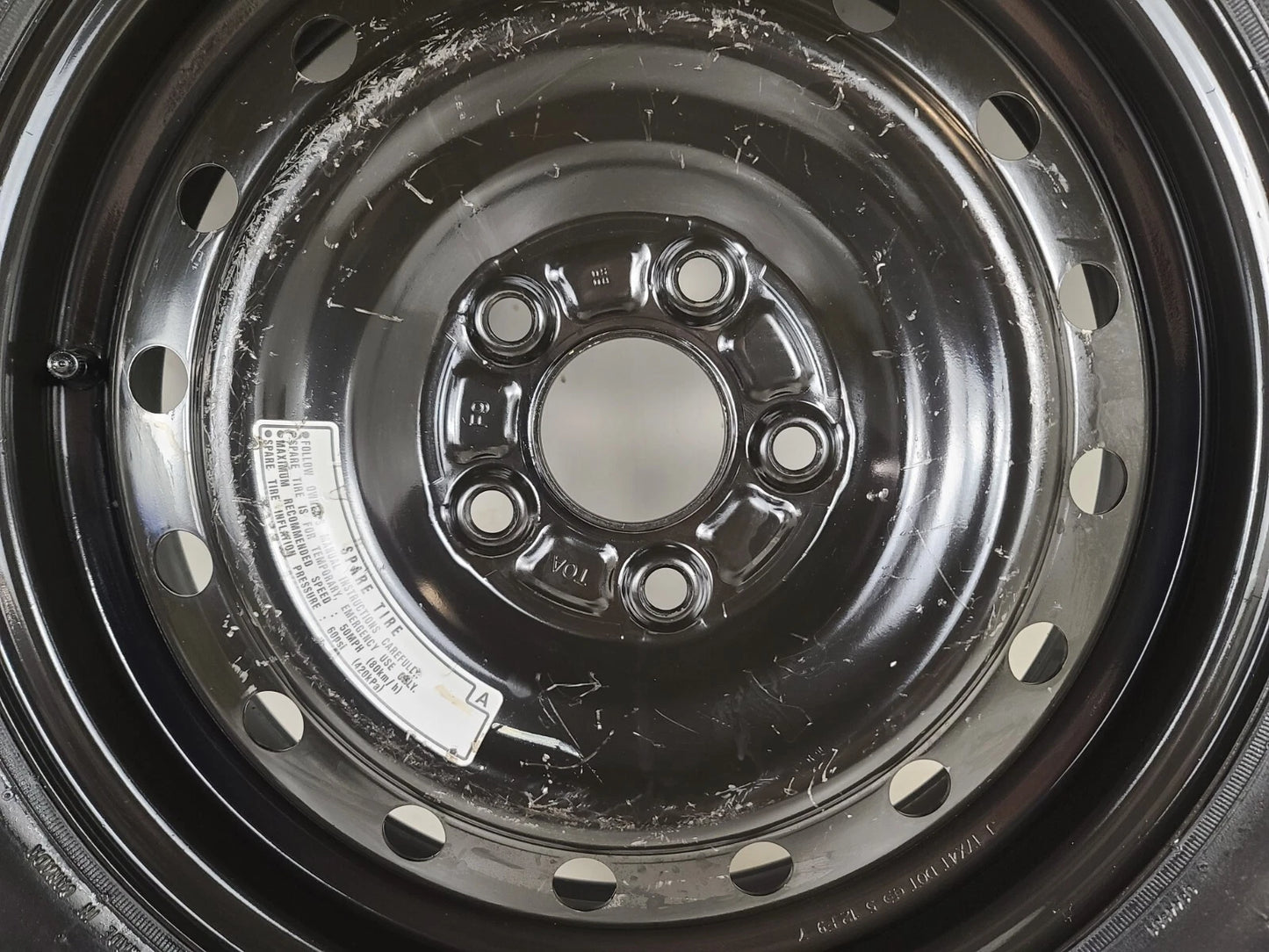 SPARE TIRE W/JACK KIT 17" FITS 2018-2025 HONDA CRV DONUT.