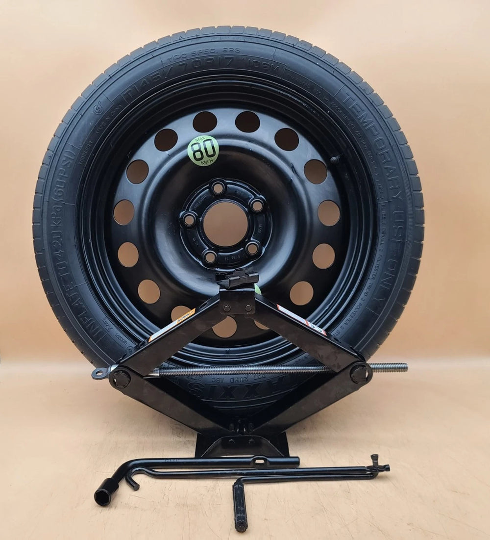 SPARE TIRE W/JACK KIT FITS: 2015-2024 MERCEDES CLA CLASS COMPACT DONUT
