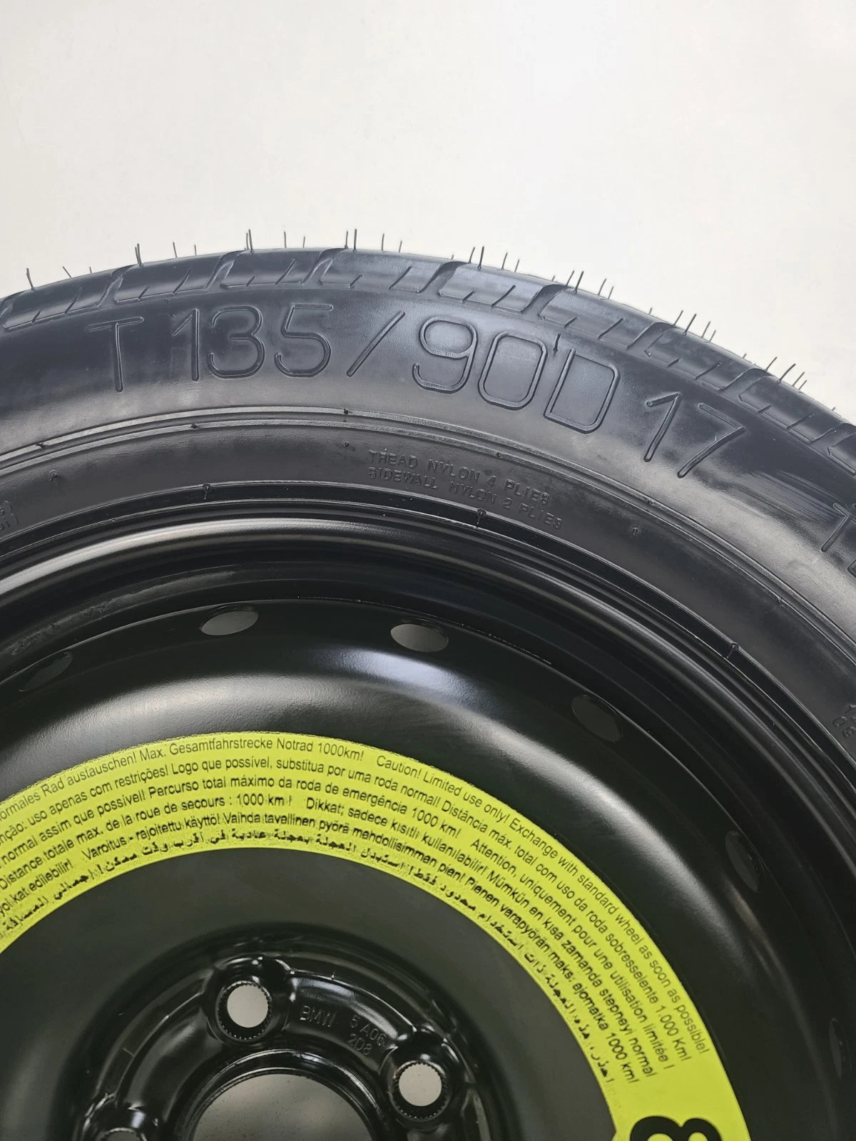 SPARE TIRE 27" FITS 2013 MINI COOPER PACEMAN OEM GENUINE DONUT .