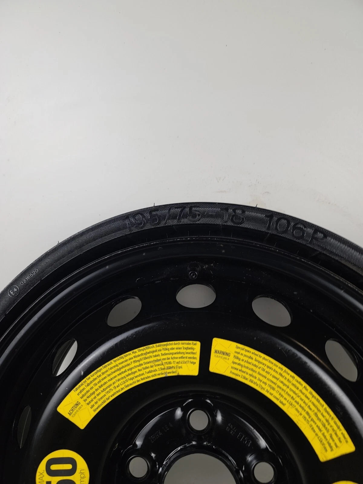 Spare Tire 18" Fits : 2009-2017 Audi Q5 OEM Genuine Donut