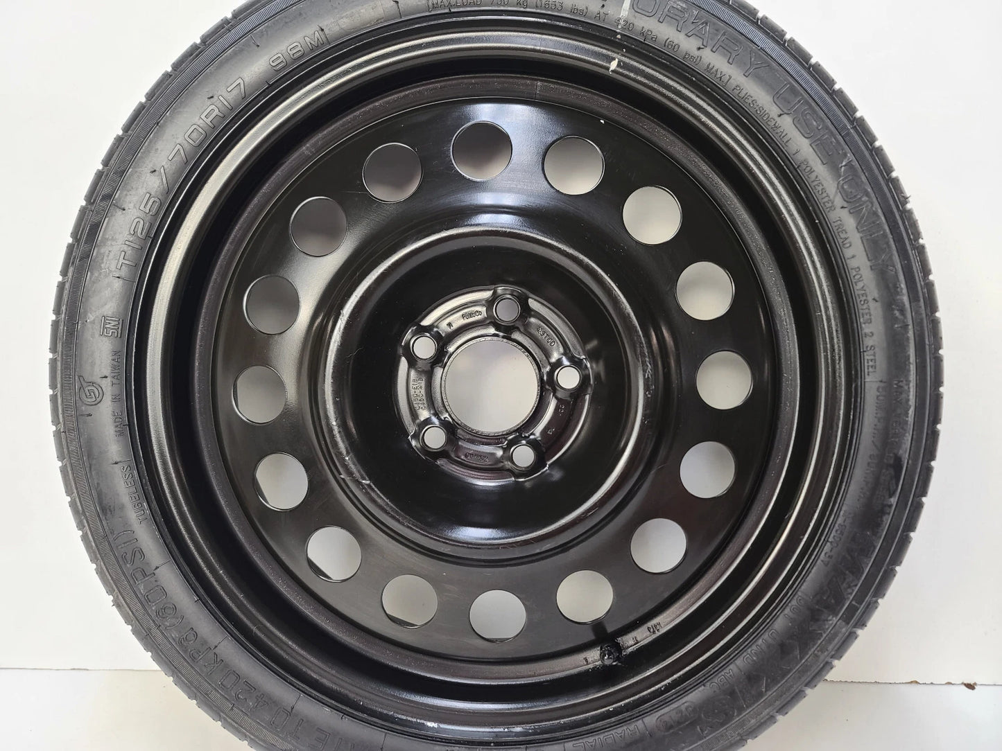 Spare Tire W/Jack Kit 17" Fits 2013-2020 Lincoln MKZ OEM Genuine T125/70D17.