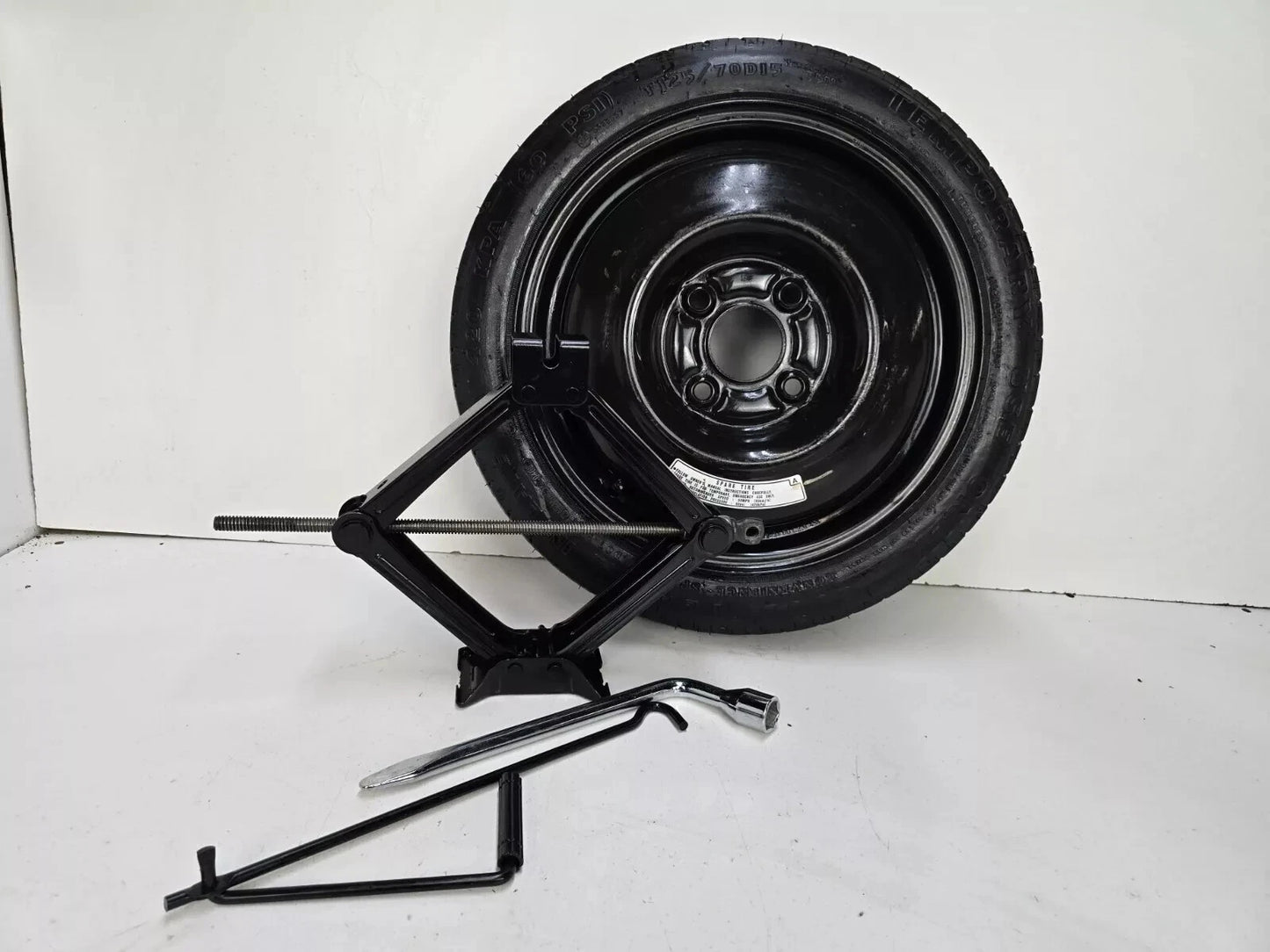 Spare Tire 15" W/Jack Kit Fits 1992-2002 (4Lugs) Honda Accord Compact Donut