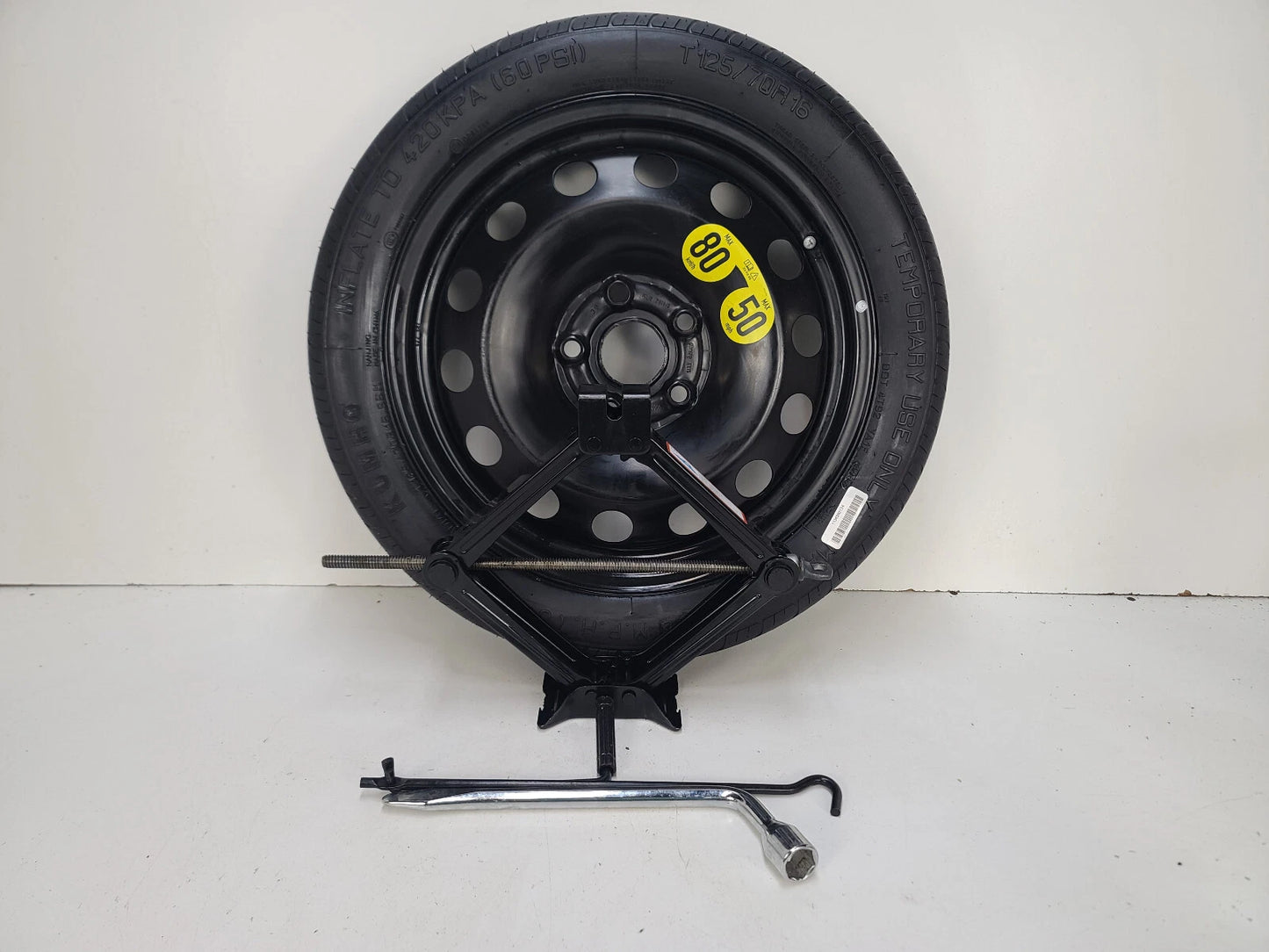 Spare Tire W/Jack Kit 16" Fits 2014-2019 Volkswagen Golf Genuine Donut