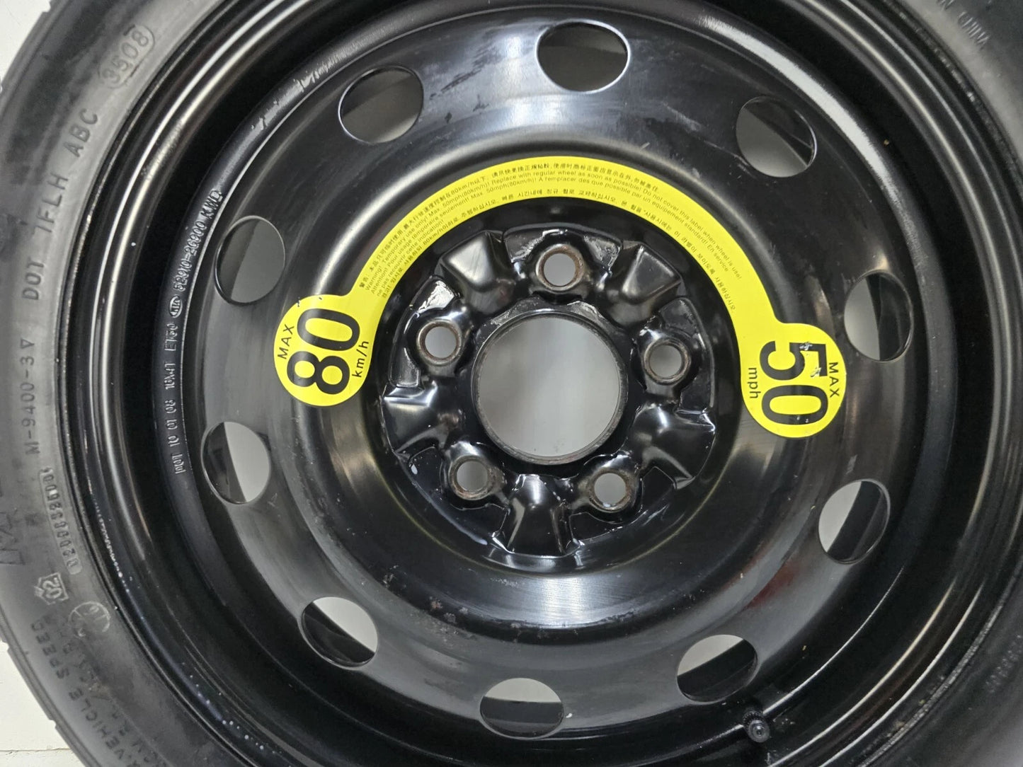 SPARE TIRE W/JACK KIT 16" FITS 2011 KIA OPTIMA DONUT .