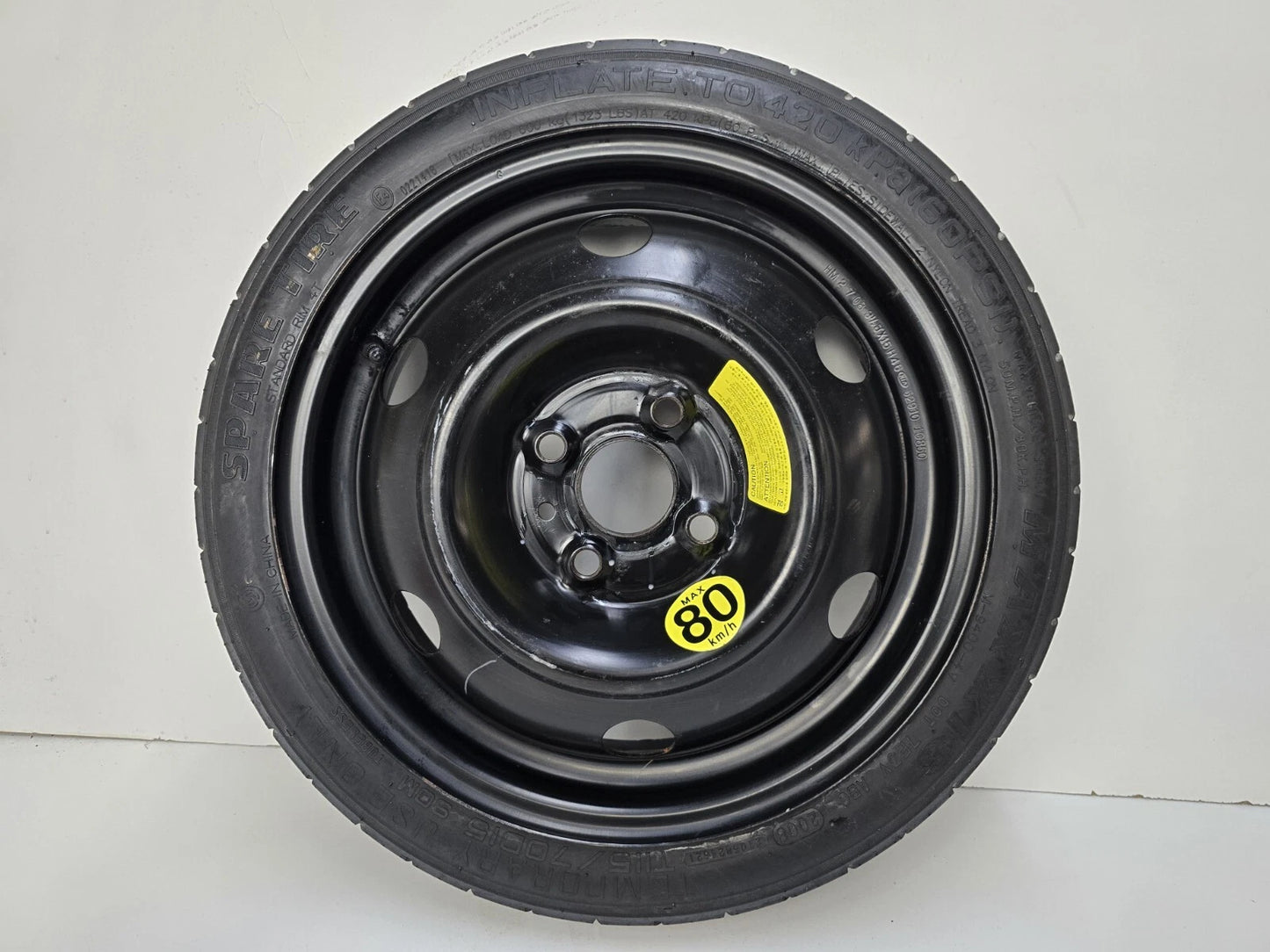 SPARE TIRE W/JACK KIT 15" FITS 2016-2022 HYUNDAI ACCENT DONUT