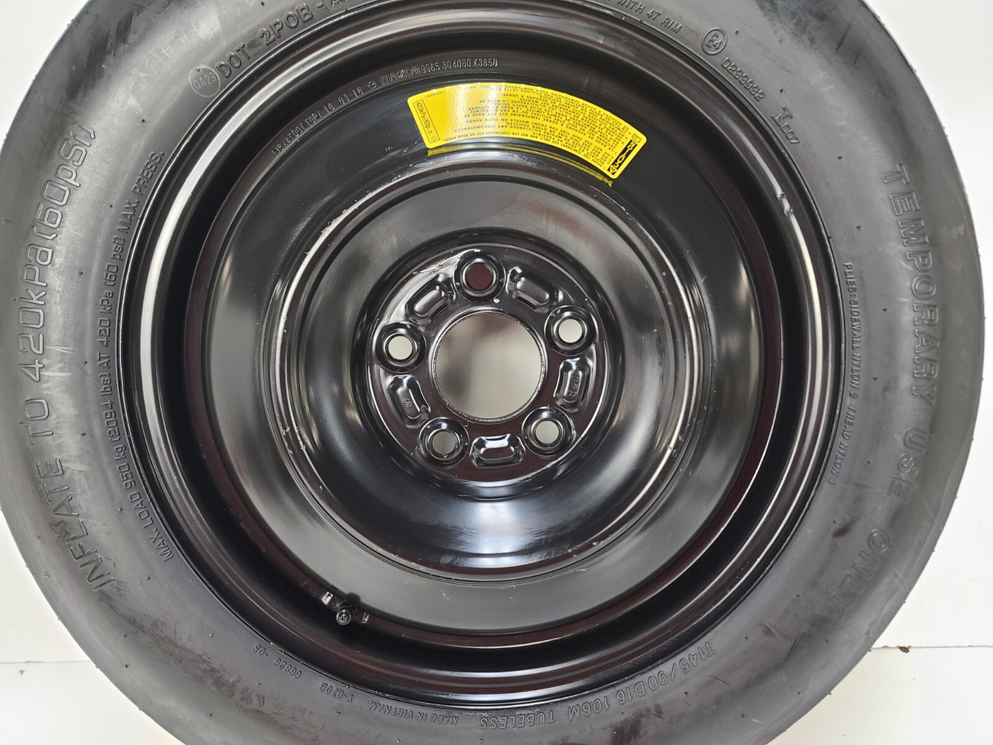 SPARE TIRE W/JACK KIT 16" FITS 2018 MAZDA CX5 COMPACT DONUT .